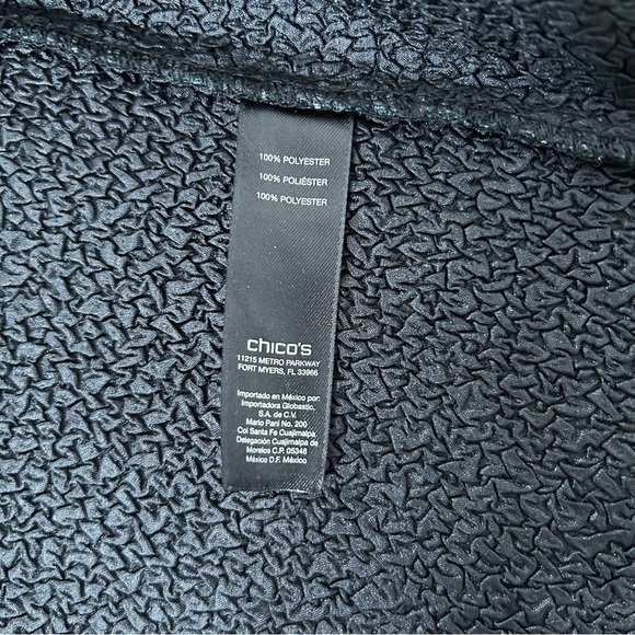 Chicos Travelers Waterfall Cardigan Crinkle Fabric Size 3(XL-16) Fall Holiday - Picture 4 of 13